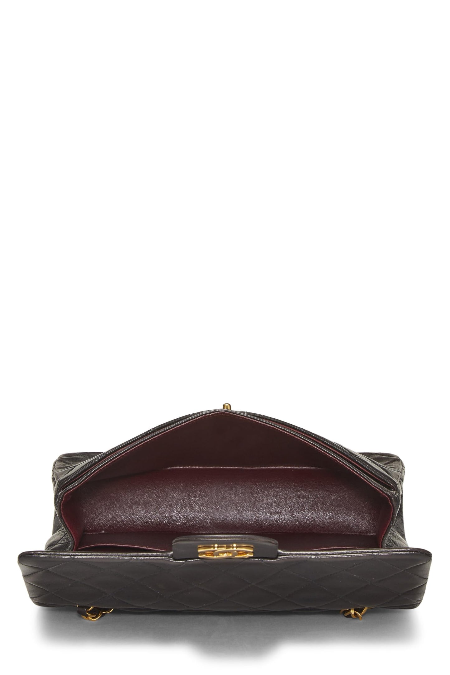 Chanel,  Black Quilted Lambskin Classic Double Flap Small, Black