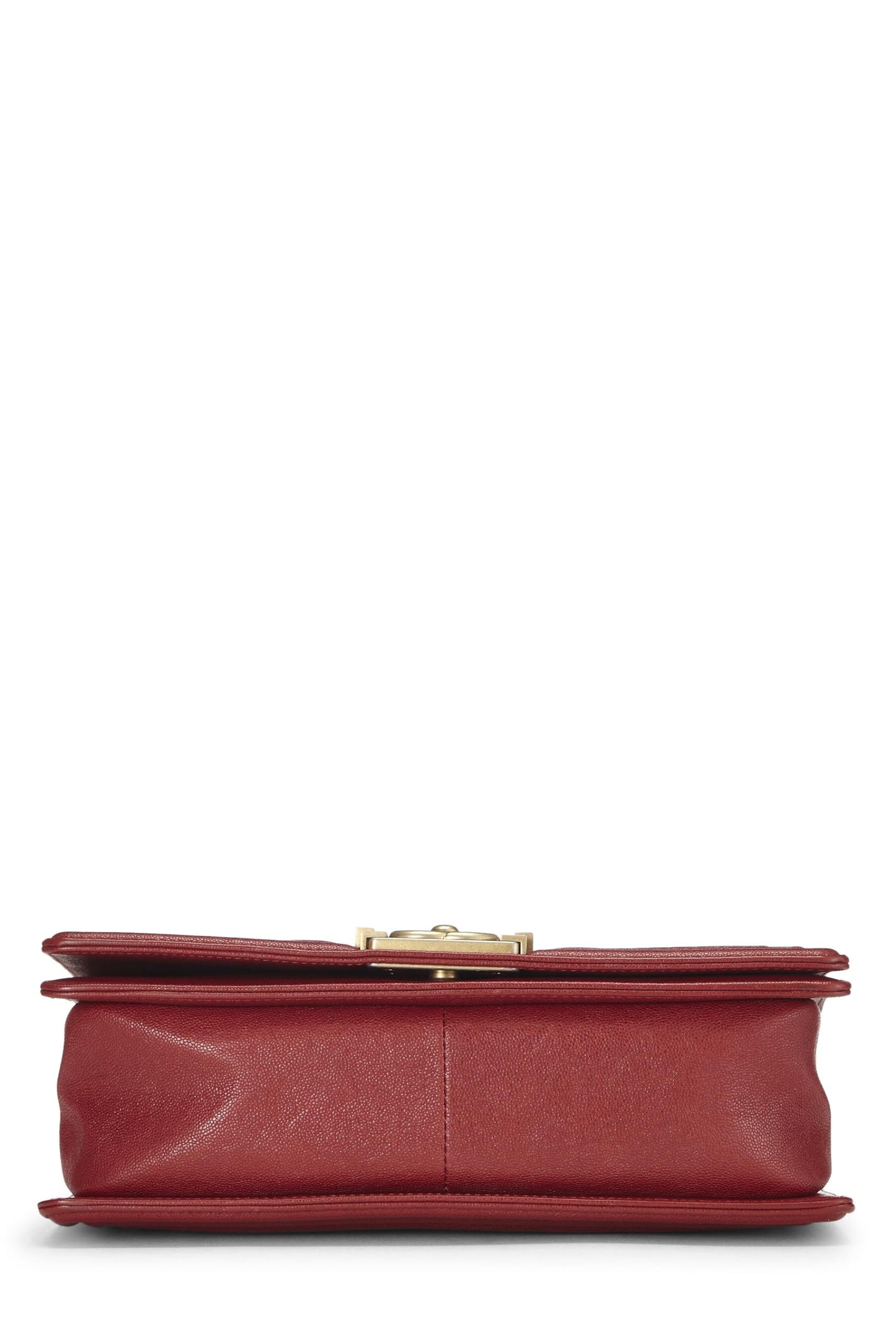 Chanel,  Red Quilted Caviar Boy Bag Medium, Red