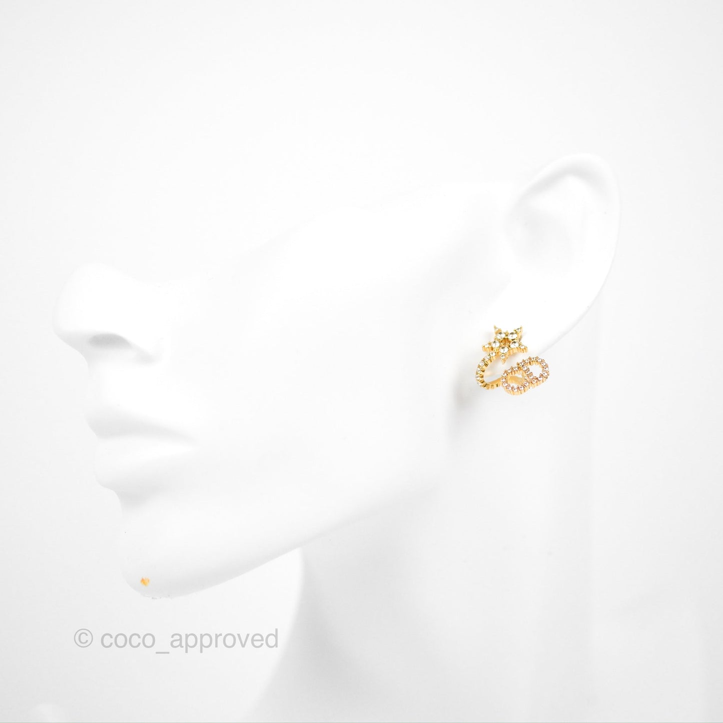 Christian Dior Clair D Lune Earrings Gold