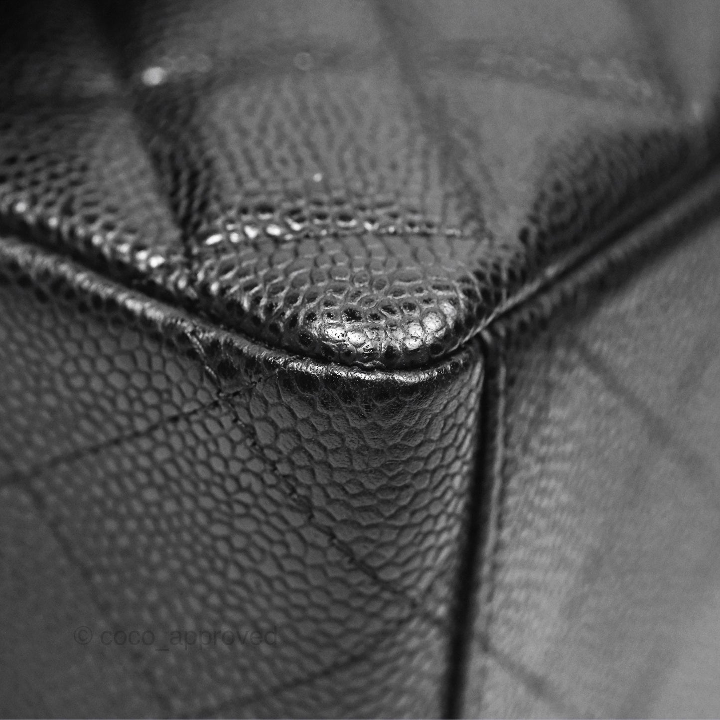 Chanel Quilted Maxi Double Flap Black Caviar Silver Hardware