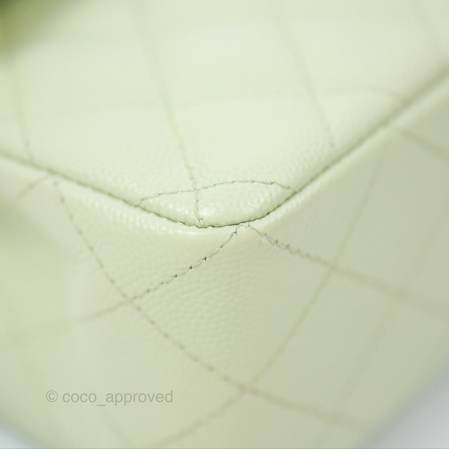 Chanel Small Quilted Classic Flap Mint Green Caviar Gold Hardware 22C