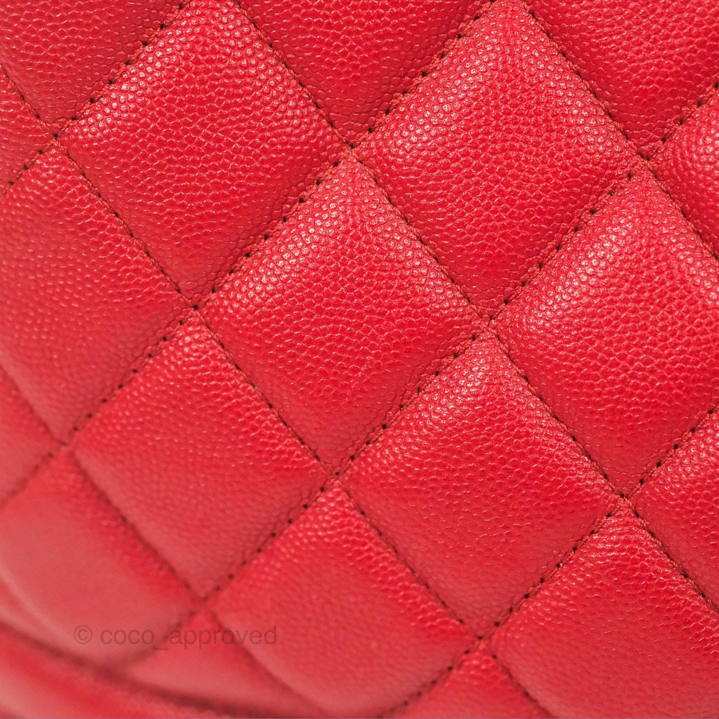Chanel Medium Quilted Rolled Up Bucket Drawstring Bag Red Caviar Gold Hardware