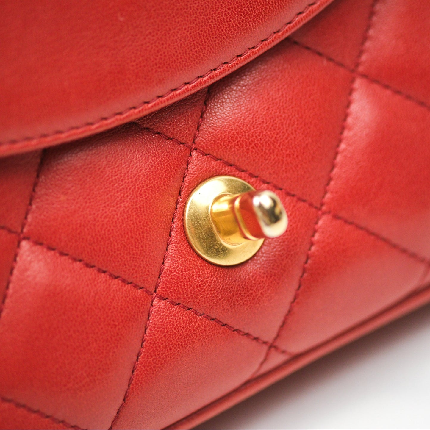 Chanel Diana Reissue Brick Red Gold Hardware