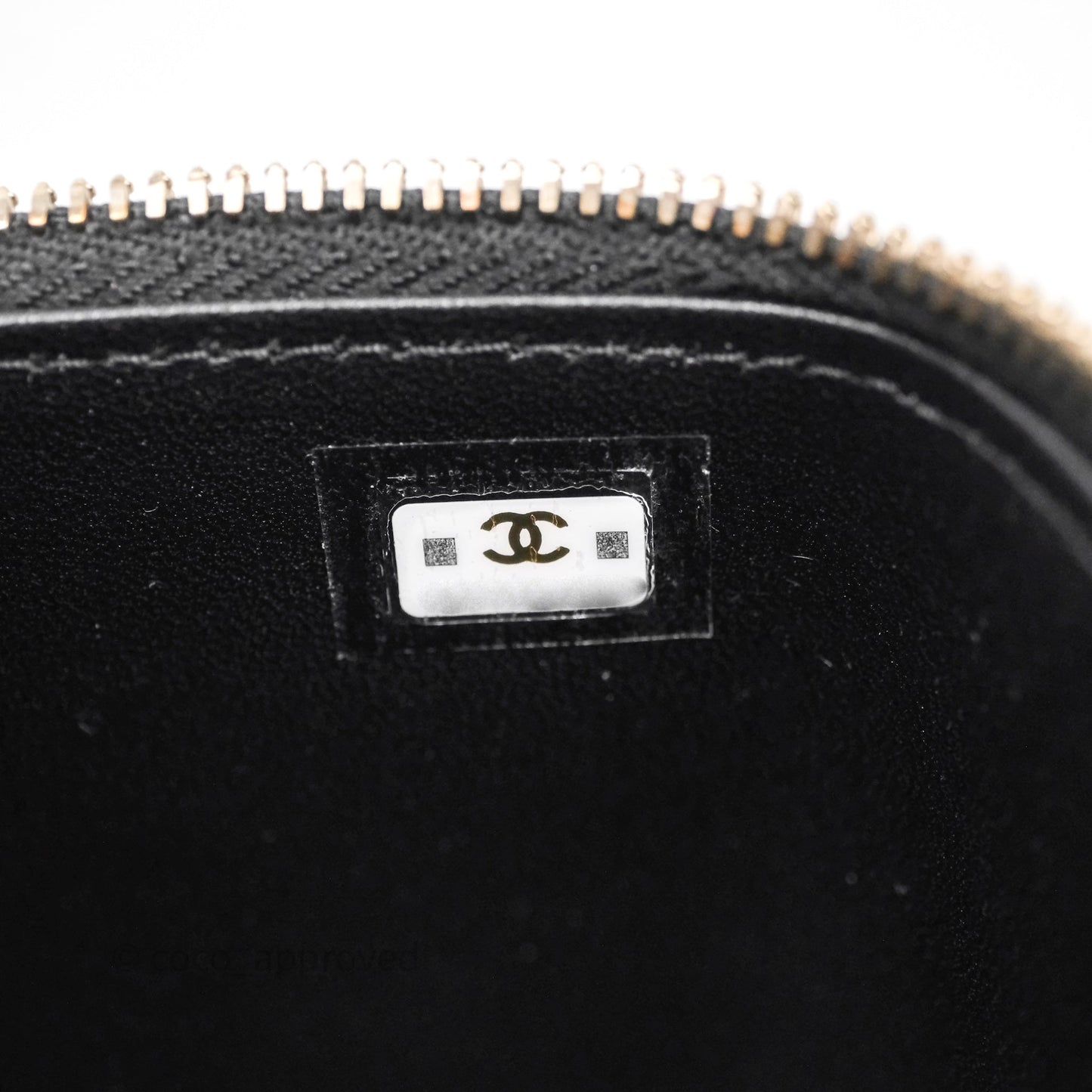 Chanel Mini Vanity With Double Chain Black Lambskin Aged Gold Hardware