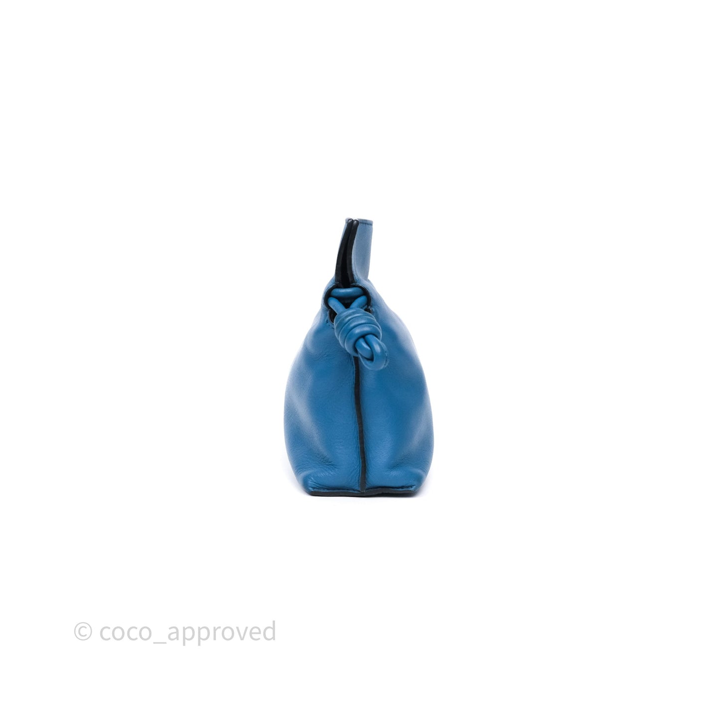 Loewe Mini Flamenco Clutch Nappa Calfskin Teal Blue