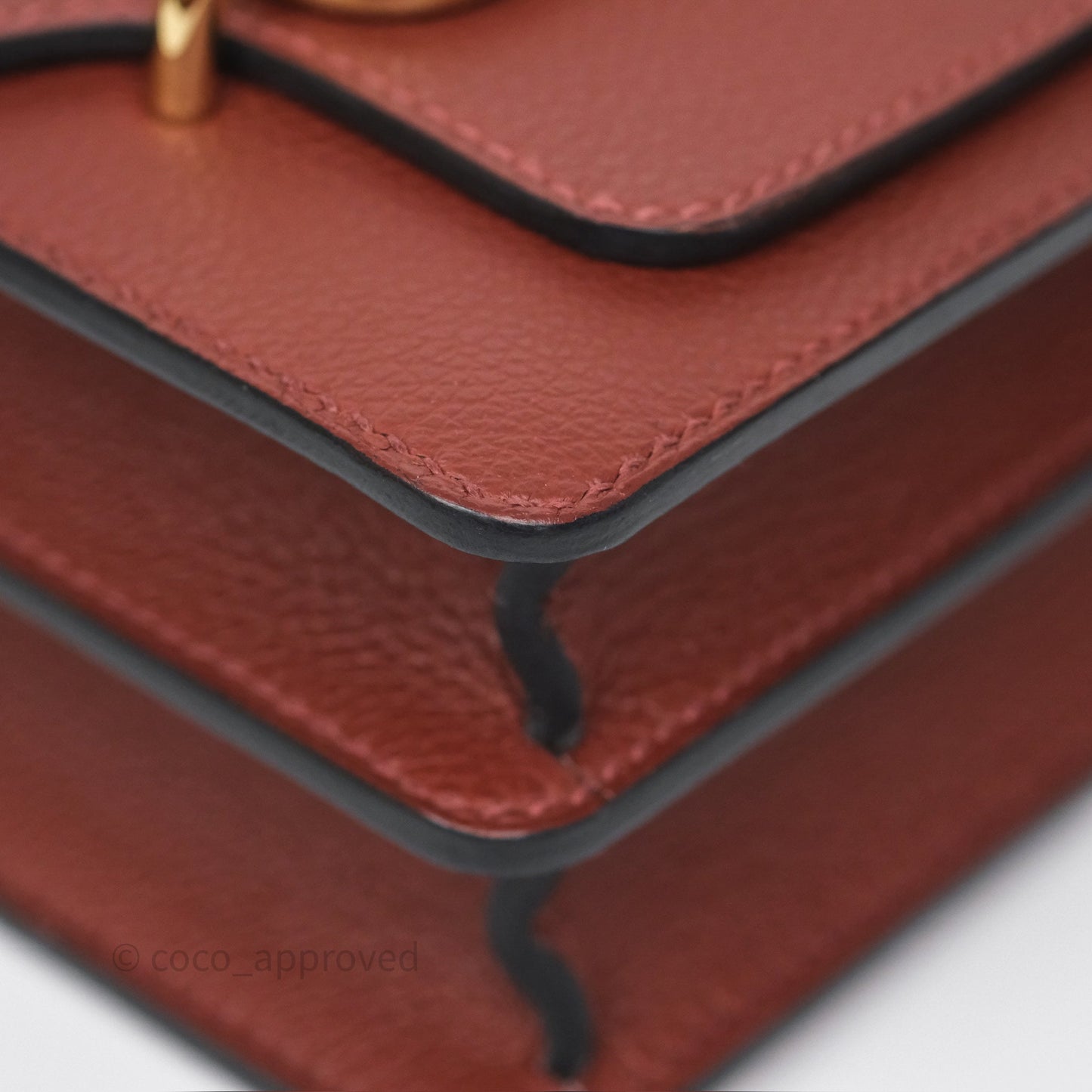 Hermès Mini Roulis Rouge H 55 Evercolor Gold Hardware