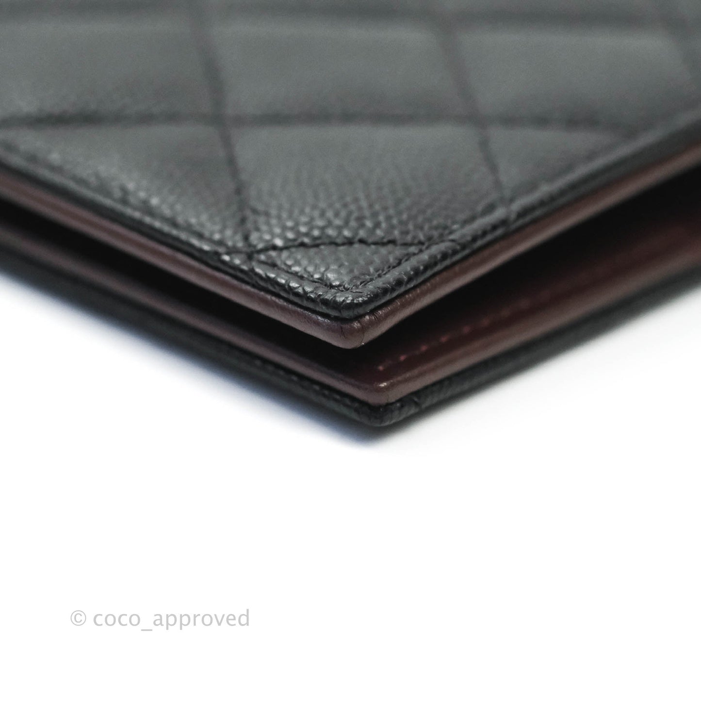Chanel Classic Quilted Caviar Black Passport Holder Gold Hardware