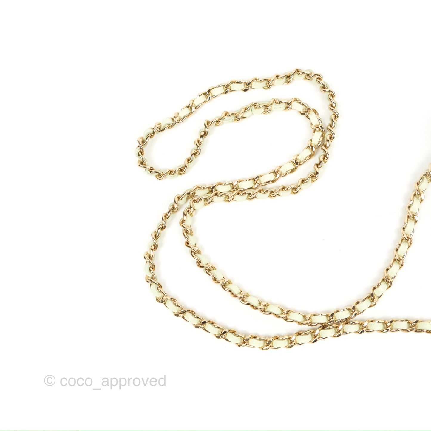 Chanel Mini Clutch With Chain Mint Green Caviar Gold Hardware 22C
