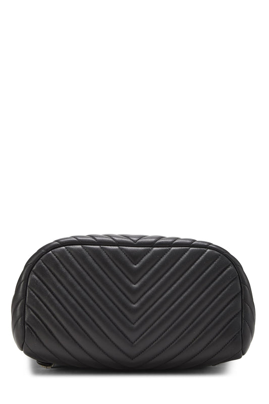 Chanel,  Black Chevron Lambskin Urban Spirit Backpack, Black