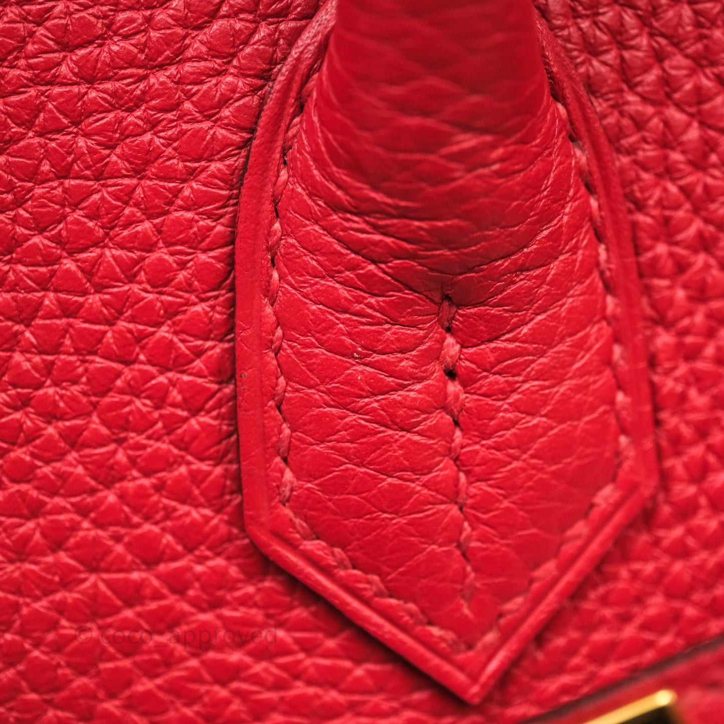 Hermes Birkin 30 Rouge Togo Gold Hardware