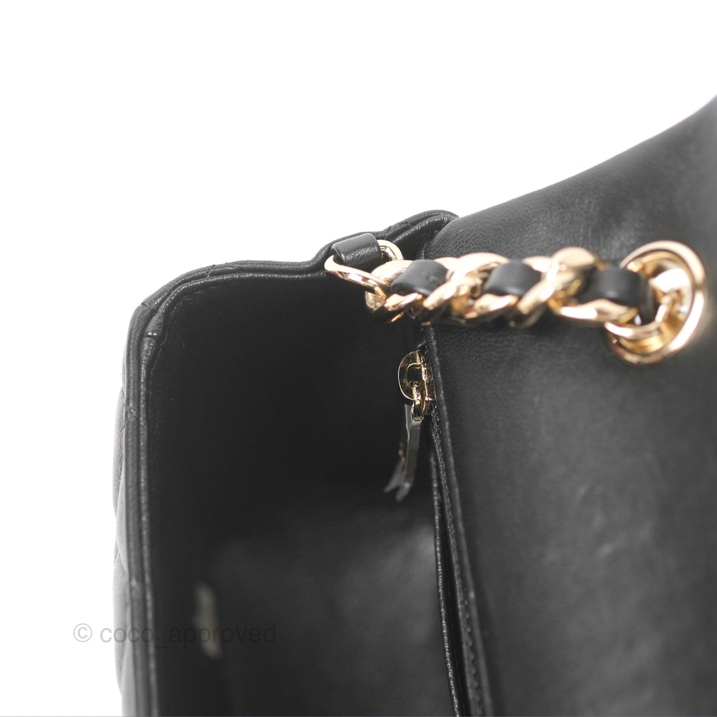 Chanel Quilted Mini Rectangular Flap With Charms Black Lambskin Gold Hardware 21C