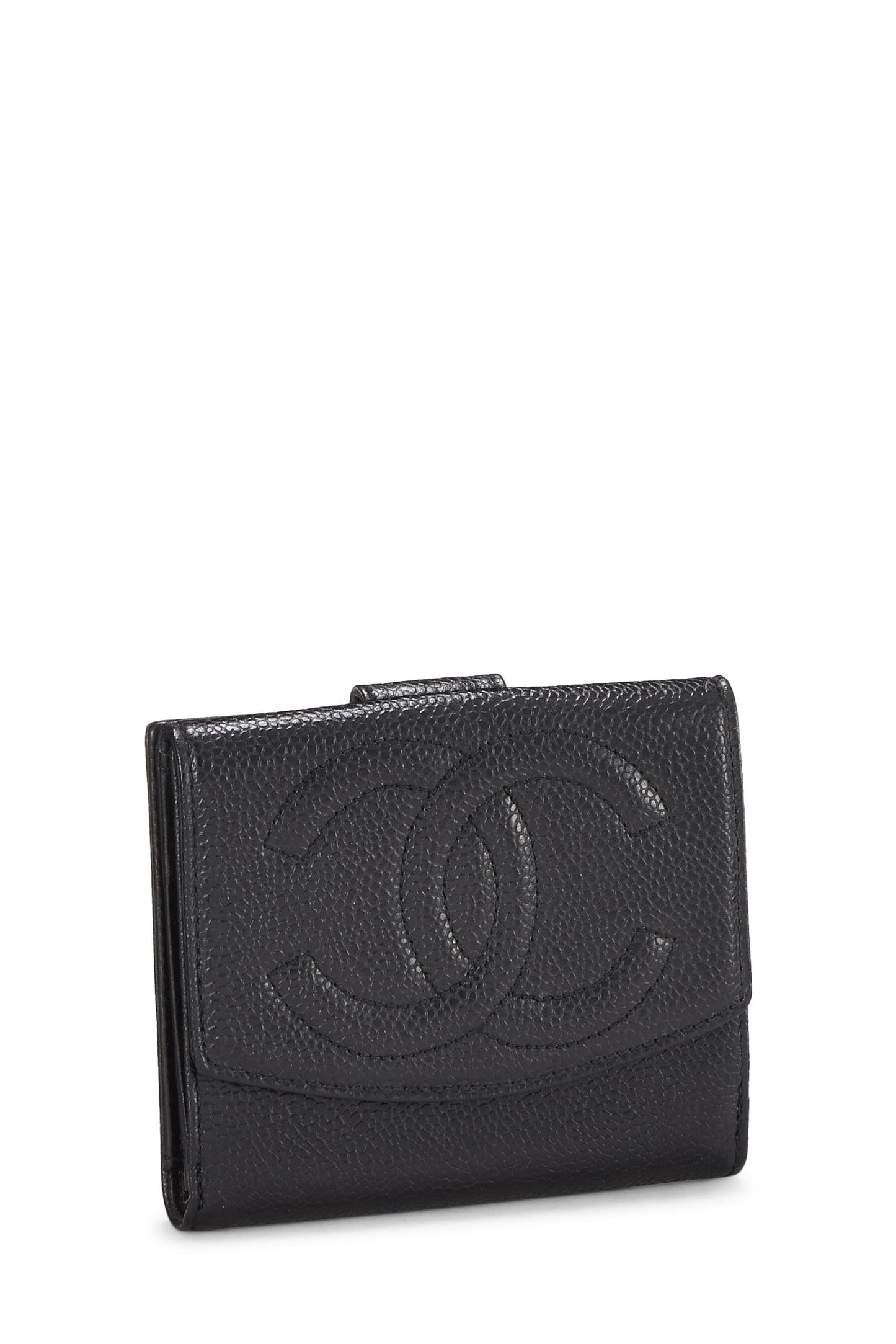 Chanel,  Black Lambskin Timeless 'CC' Wallet, Black