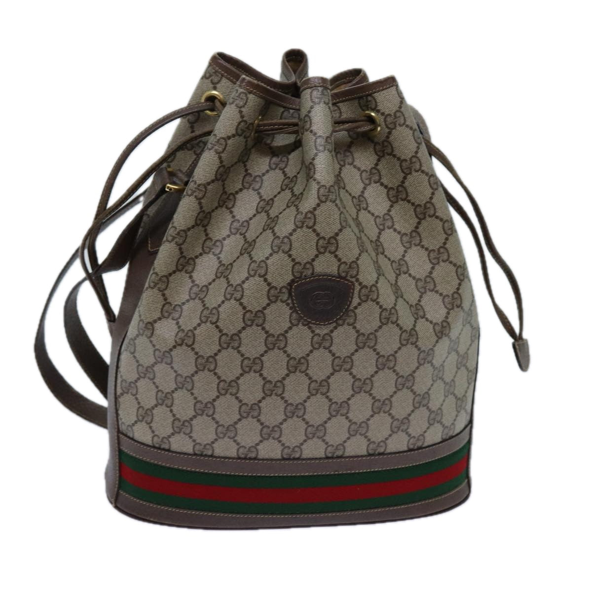 Luxury Gucci Trending 2025 GG Supreme Web Sherry Line Shoulder Bag PVC Beige 001 084 0850  71782
