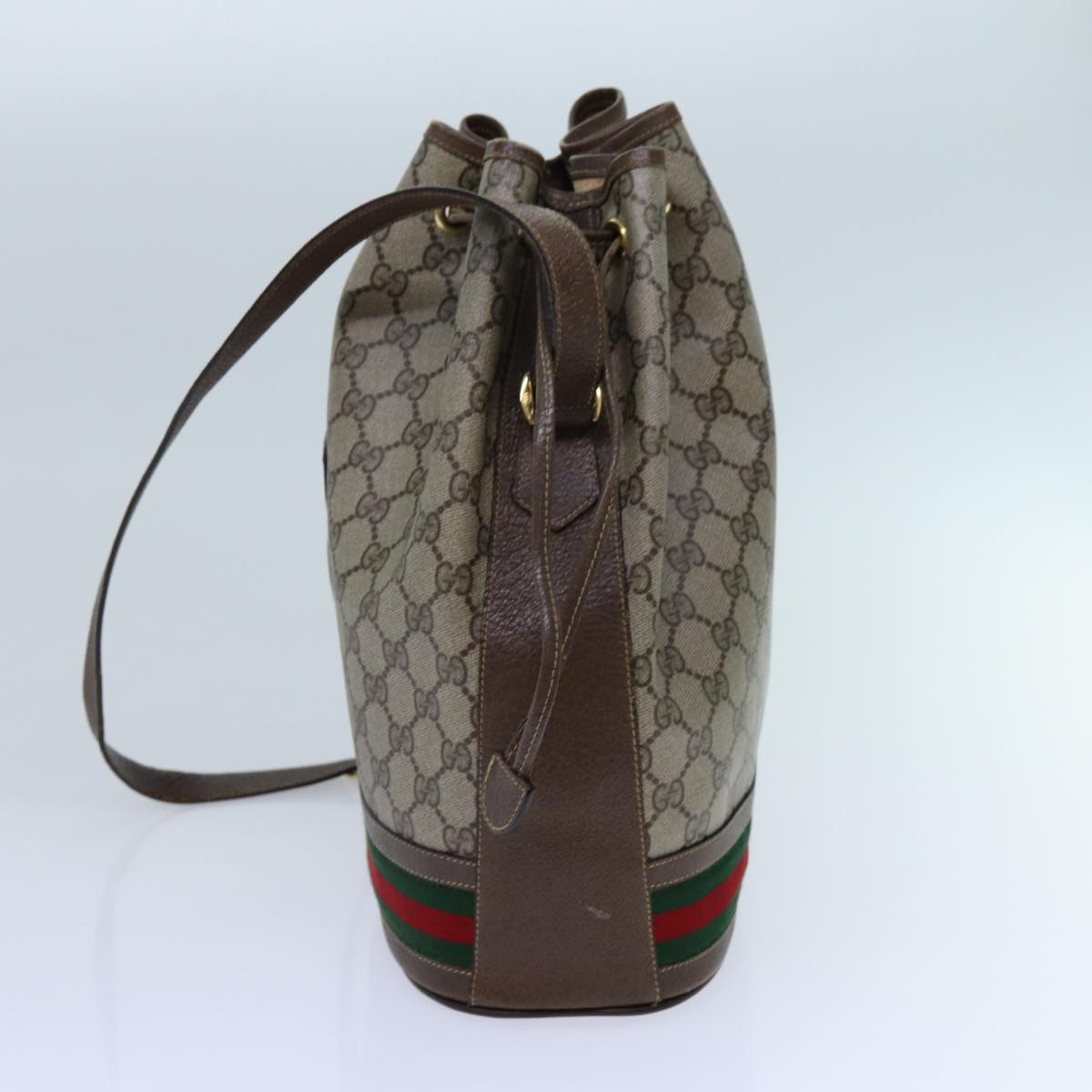 Luxury Gucci Trending 2025 GG Supreme Web Sherry Line Shoulder Bag PVC Beige 001 084 0850  71782