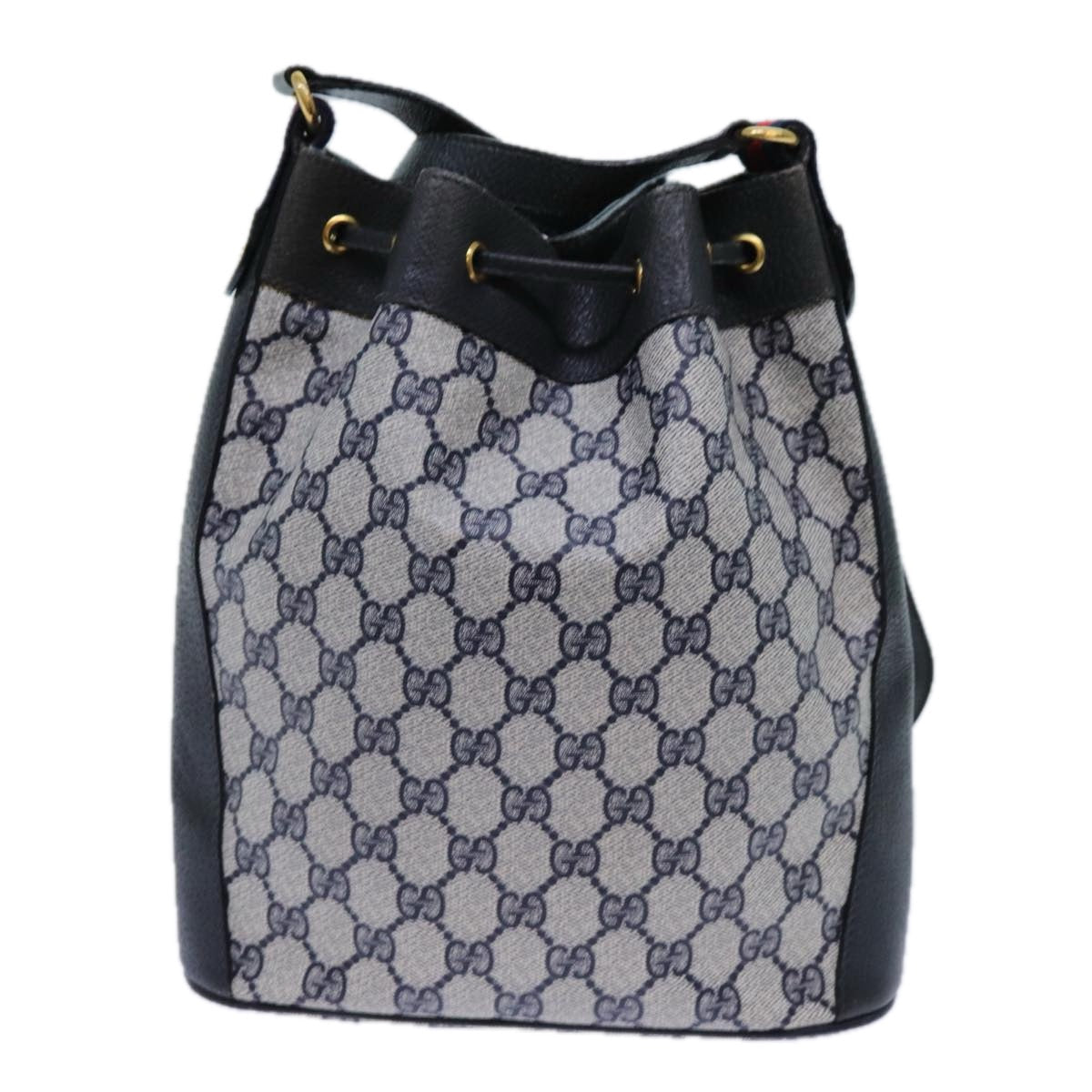 Luxury Gucci Trending 2025 GG Supreme Sherry Line Shoulder Bag PVC Navy Red 41 02 034  71786