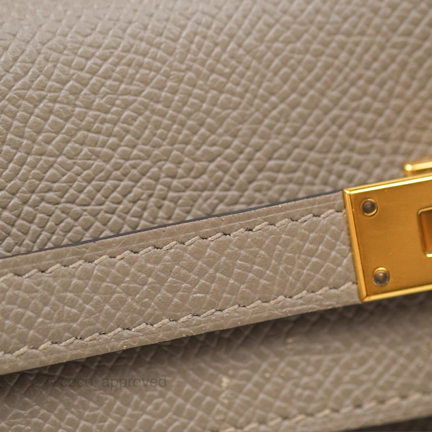 Hermès Kelly Wallet Gris Asphalte M8 Epsom Gold Hardware