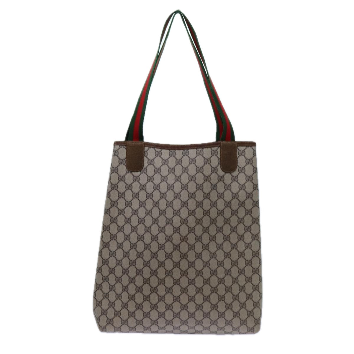Luxury Gucci Trending 2025 GG Supreme Web Sherry Line Tote Bag PVC Beige Red Green  71791