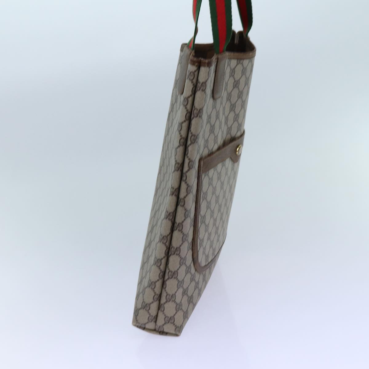 Luxury Gucci Trending 2025 GG Supreme Web Sherry Line Tote Bag PVC Beige Red Green  71791