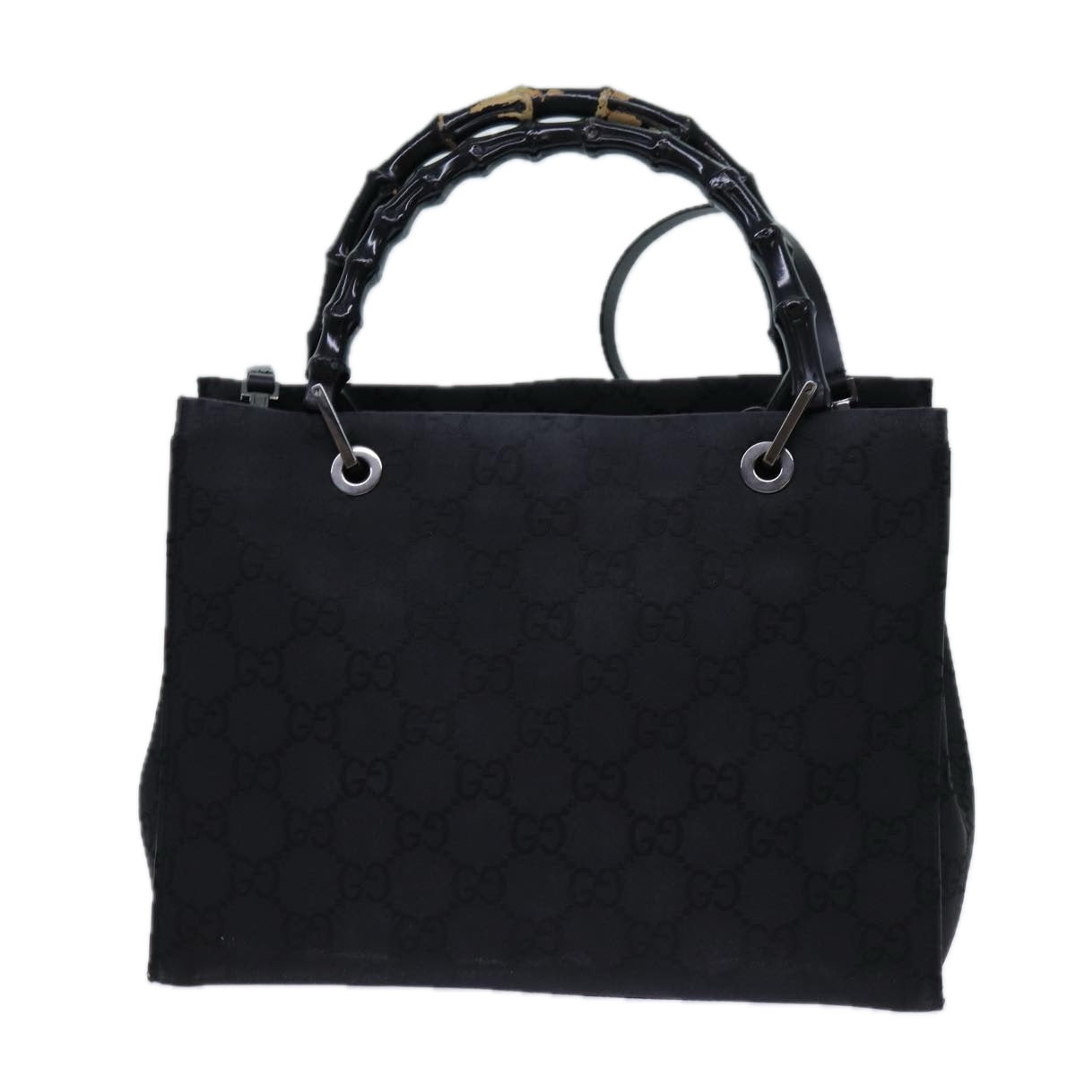 Luxury Gucci Trending 2025 Bamboo GG Canvas Hand Bag Nylon 2way Black 002 1016  71796