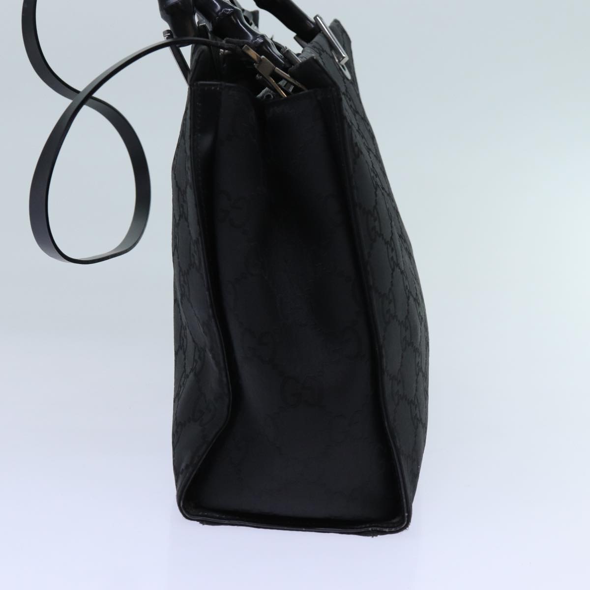 Luxury Gucci Trending 2025 Bamboo GG Canvas Hand Bag Nylon 2way Black 002 1016  71796