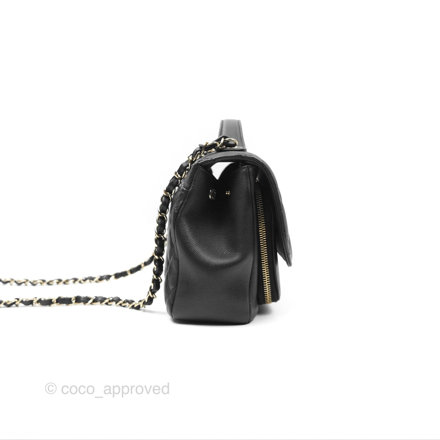 Chanel Quilted Medium Business Affinity Flap Matte Black Caviar Gold Hardware