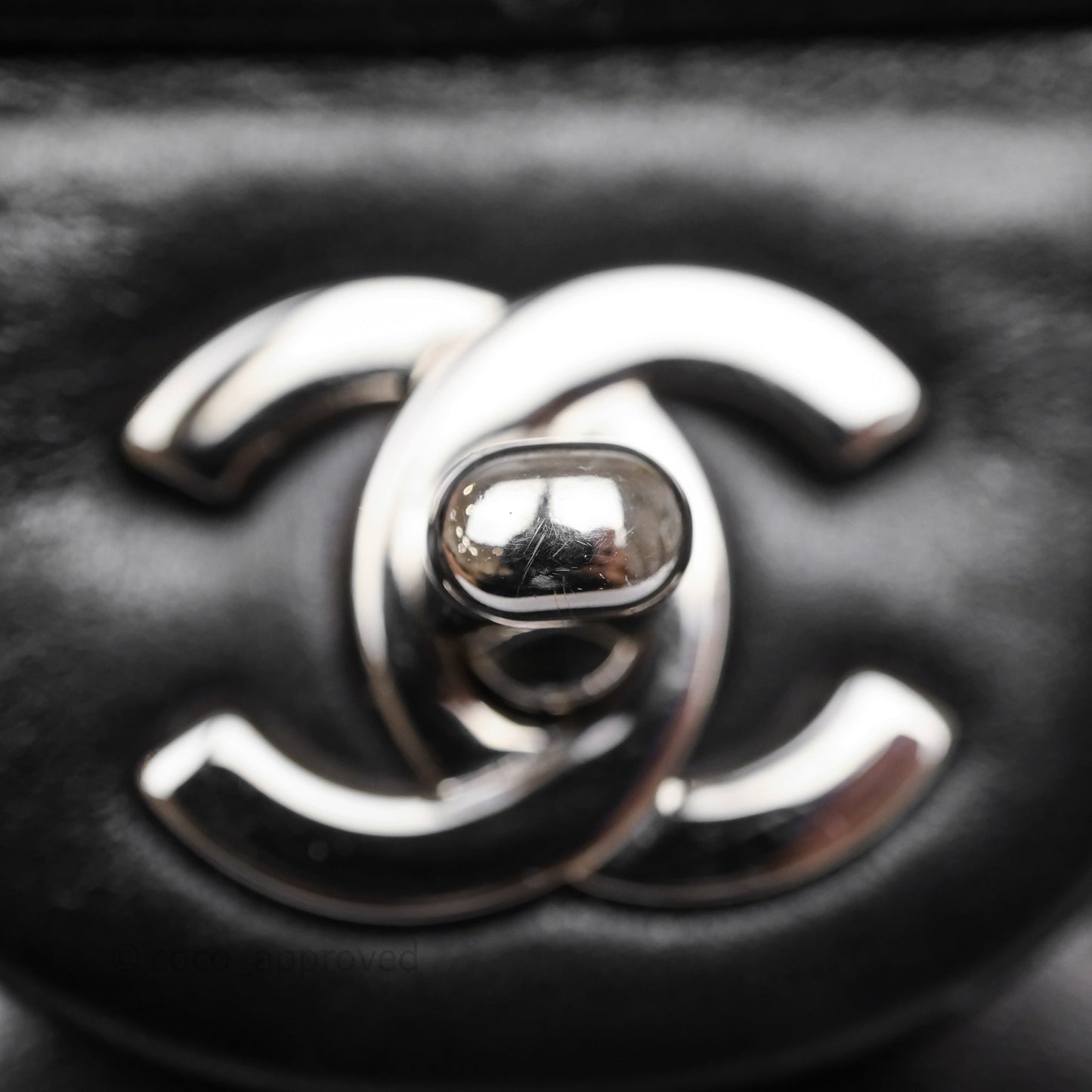 Chanel Small Classic Flap Quilted Black Lambskin Silver Hardware