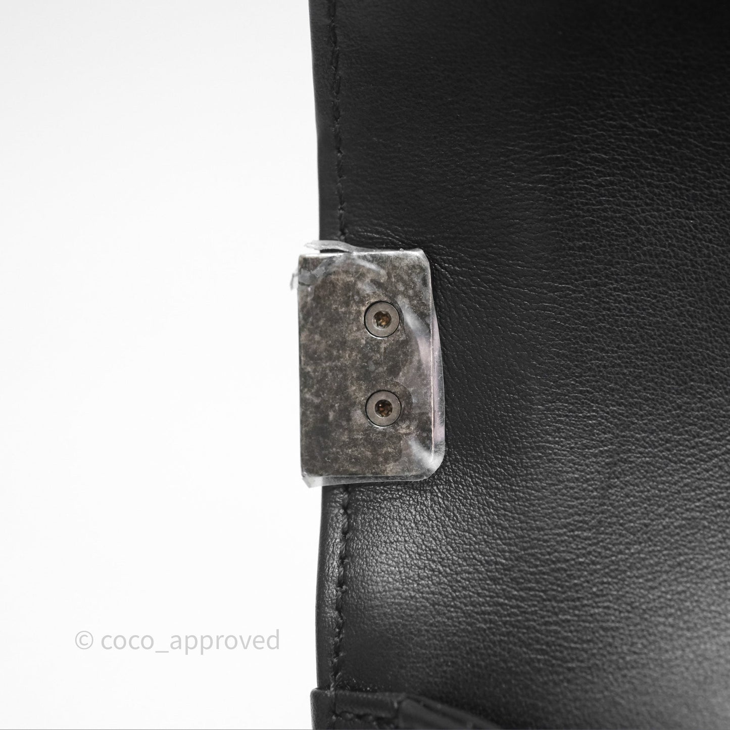 Chanel Small Boy Black Lambskin Ruthenium Hardware