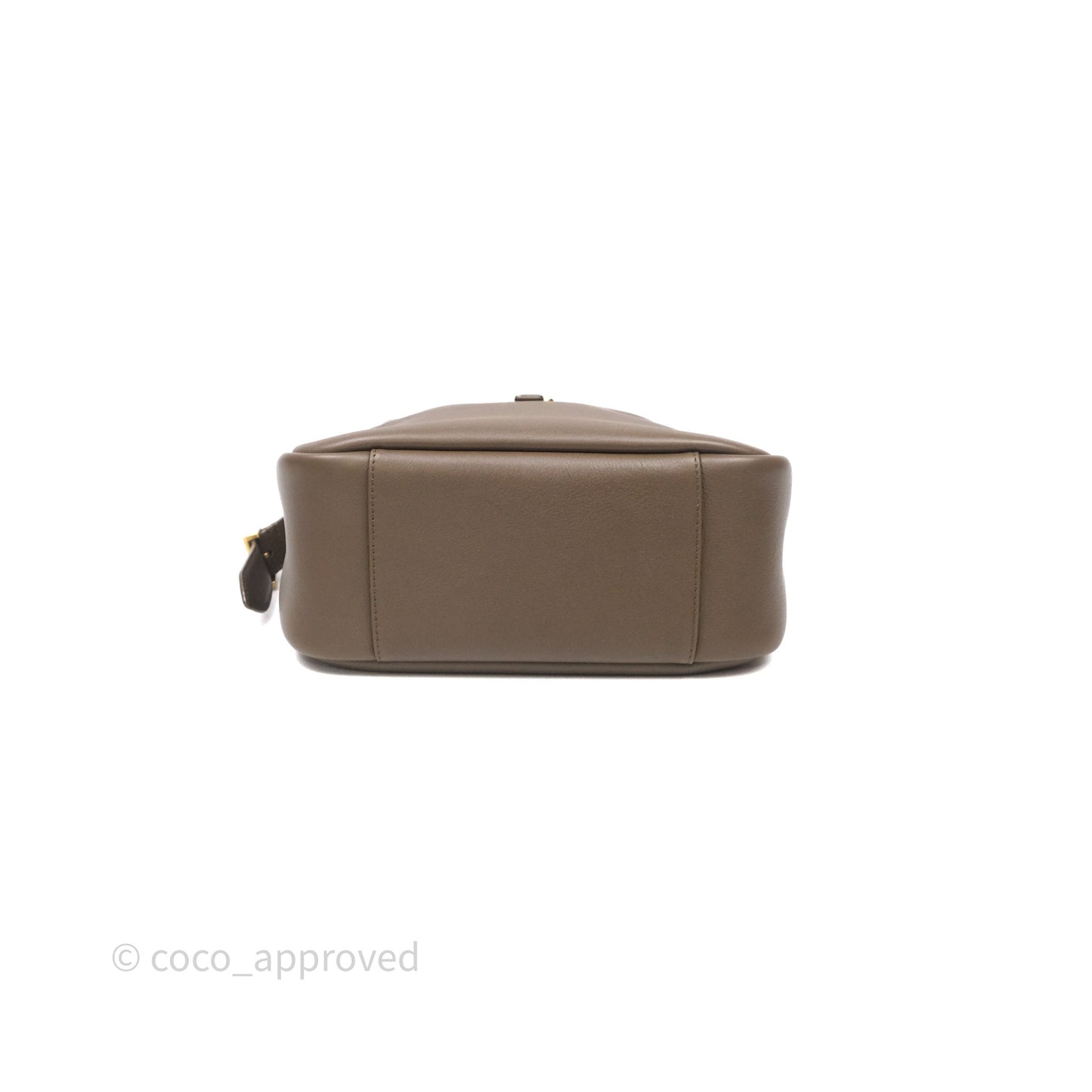 Saint Laurent LE 5 à 7 Supple Small Choco Brown Grained Leather Gold Hardware