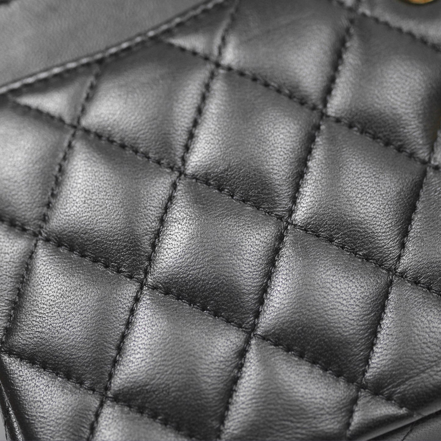 Chanel Small Classic Flap Quilted Black Lambskin Gold Hardware