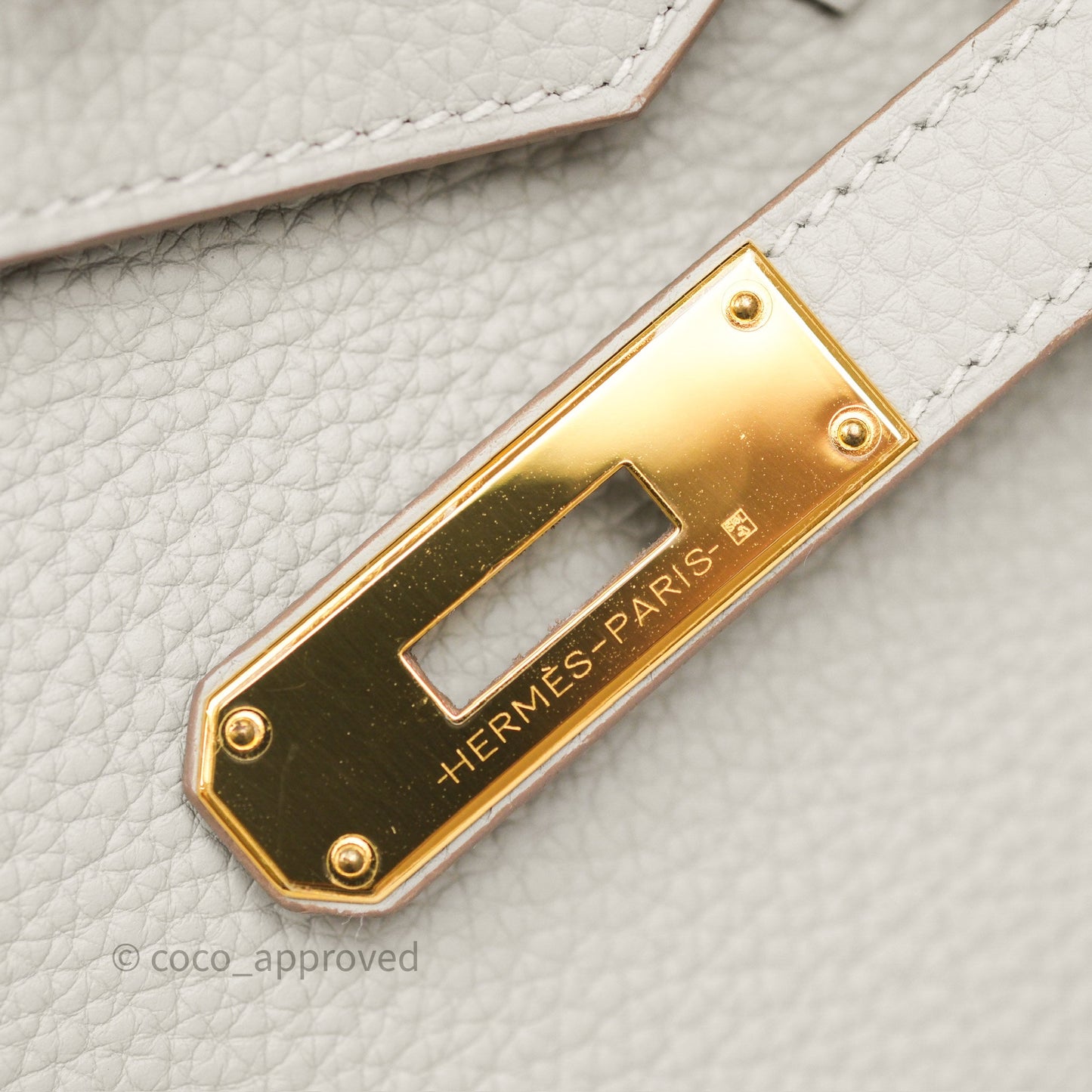 Hermès Birkin 30 Retourne Gris Perle 80 Togo Gold Hardware