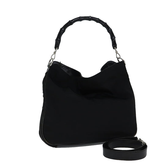 Luxury Gucci Trending 2025 Bamboo Hand Bag Nylon 2way Black 001 1577  71804