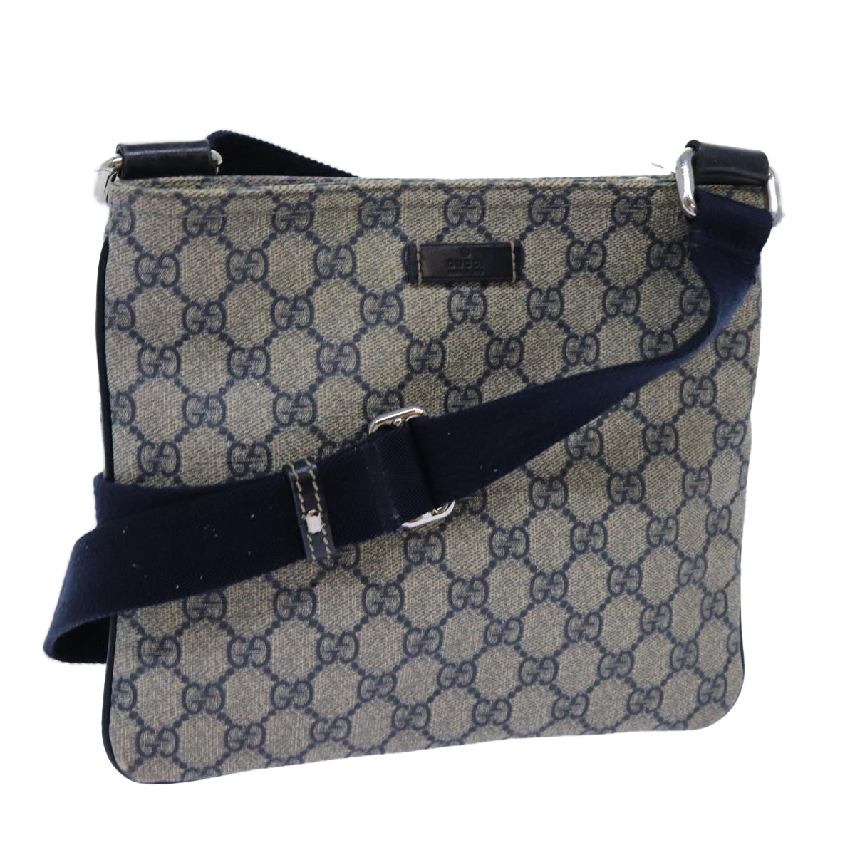 Luxury Gucci Trending 2025 GG Supreme Shoulder Bag PVC Navy 201538  71815