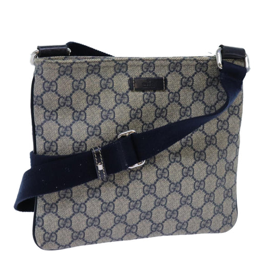 Luxury Gucci Trending 2025 GG Supreme Shoulder Bag PVC Navy 201538  71815