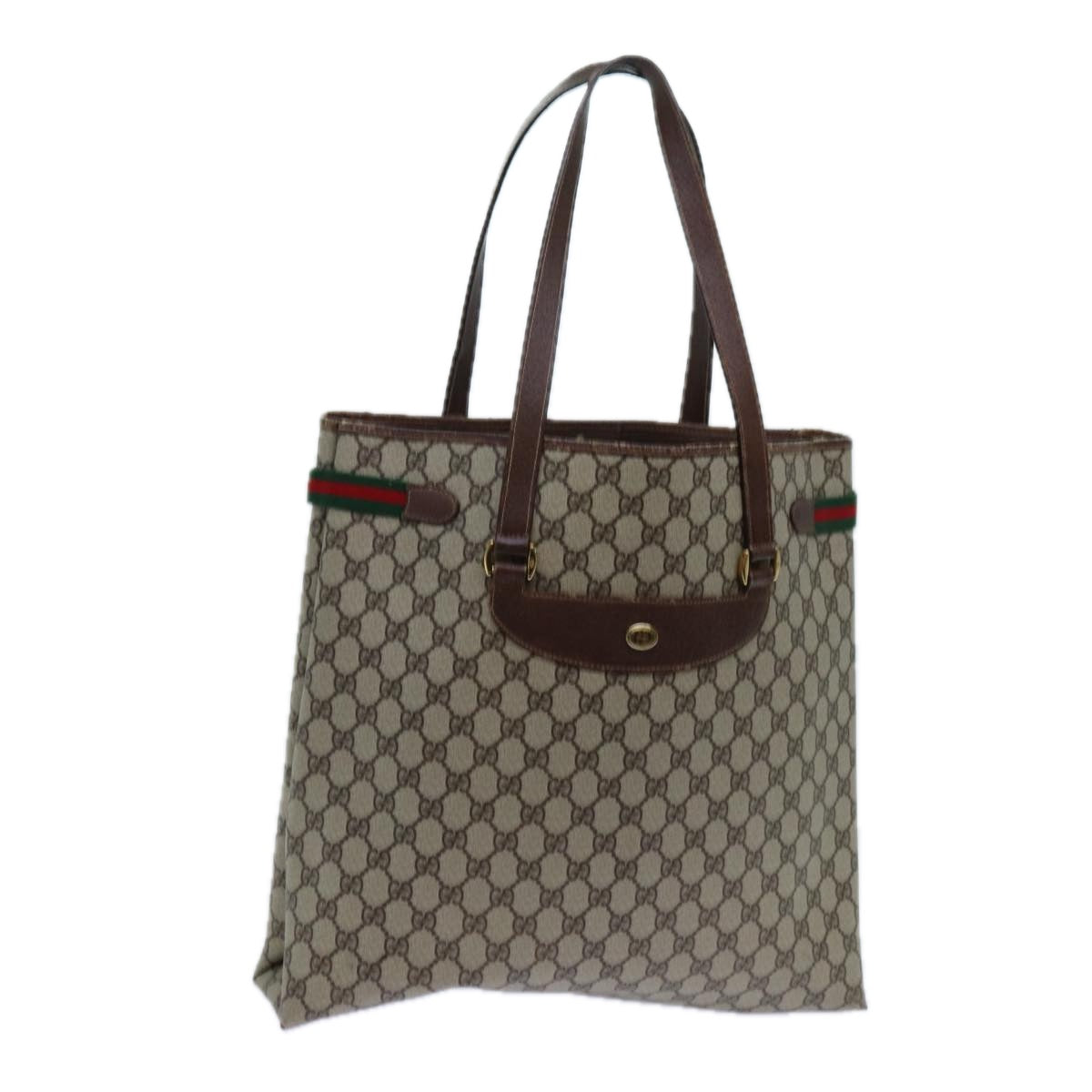 Luxury Gucci Trending 2025 GG Supreme Web Sherry Line Tote Bag Beige Red Green 39 02 091  71816