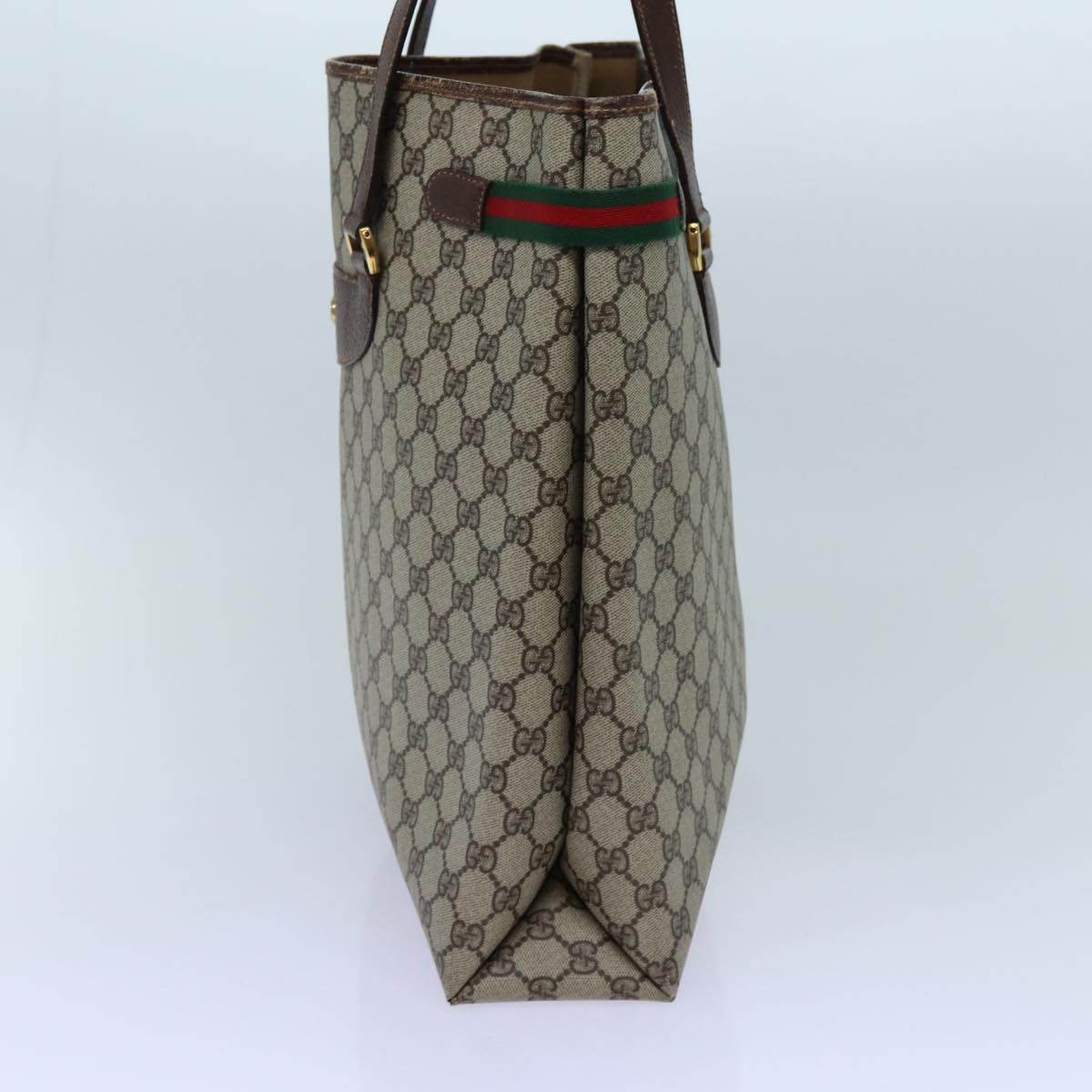 Luxury Gucci Trending 2025 GG Supreme Web Sherry Line Tote Bag Beige Red Green 39 02 091  71816