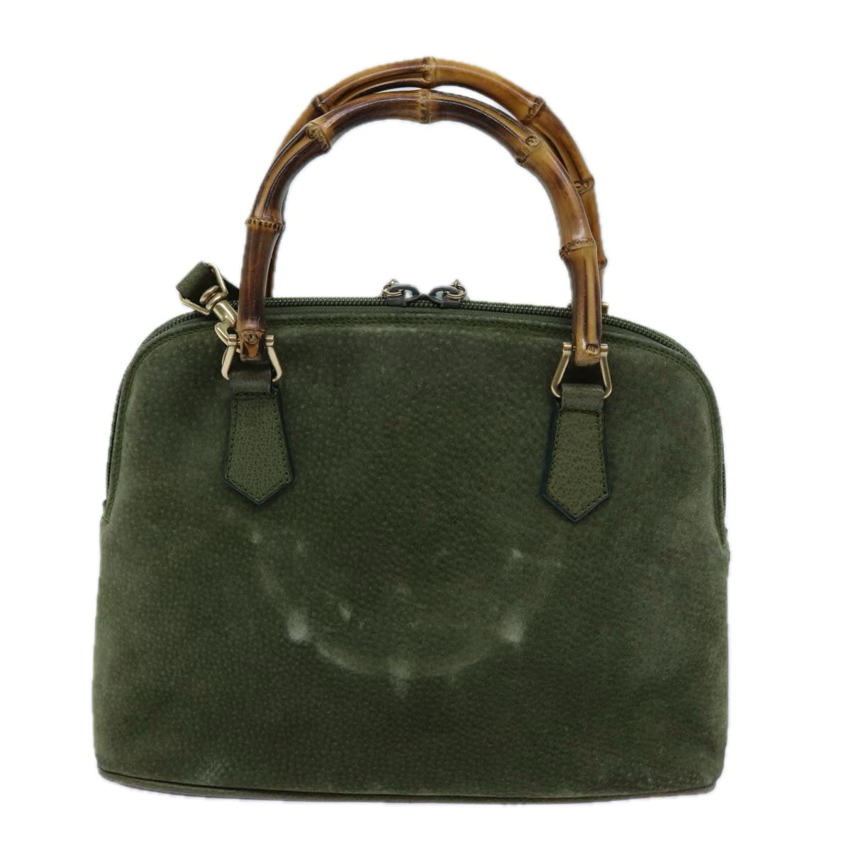 Luxury Gucci Trending 2025 Bamboo Hand Bag Suede 2way Green 000 1274 0290  71820