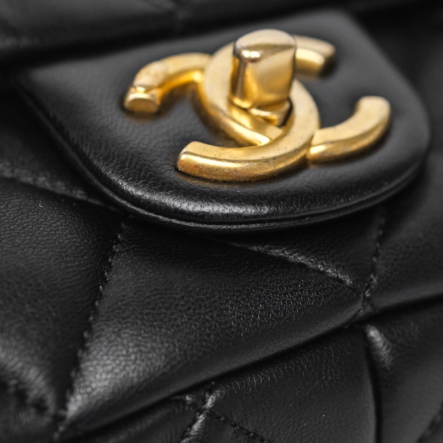 Chanel Small Funky Town Black Lambskin Aged Gold Hardware