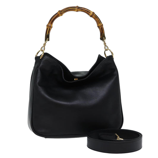 Luxury Gucci Trending 2025 Bamboo Shoulder Bag Leather 2way Black  71824