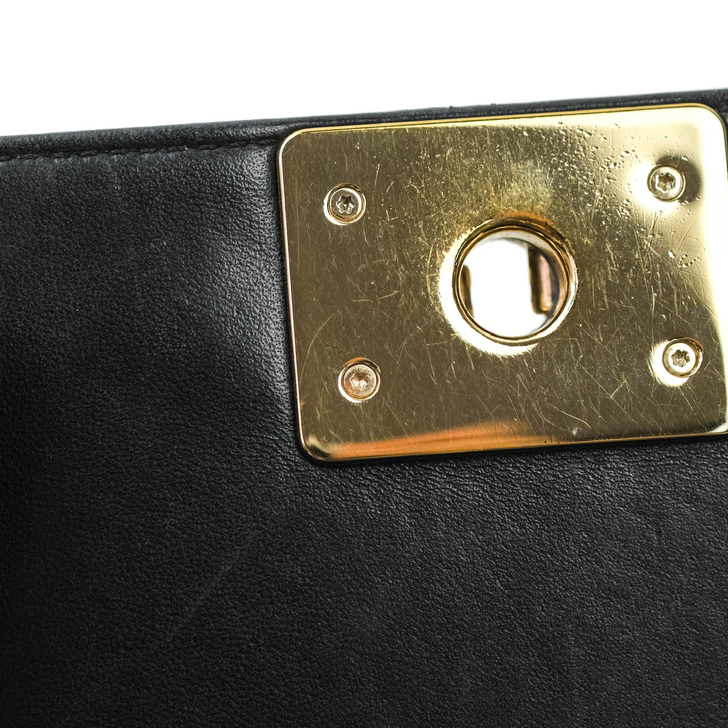 Chanel Small Boy Chevron Black Lambskin Gold Hardware