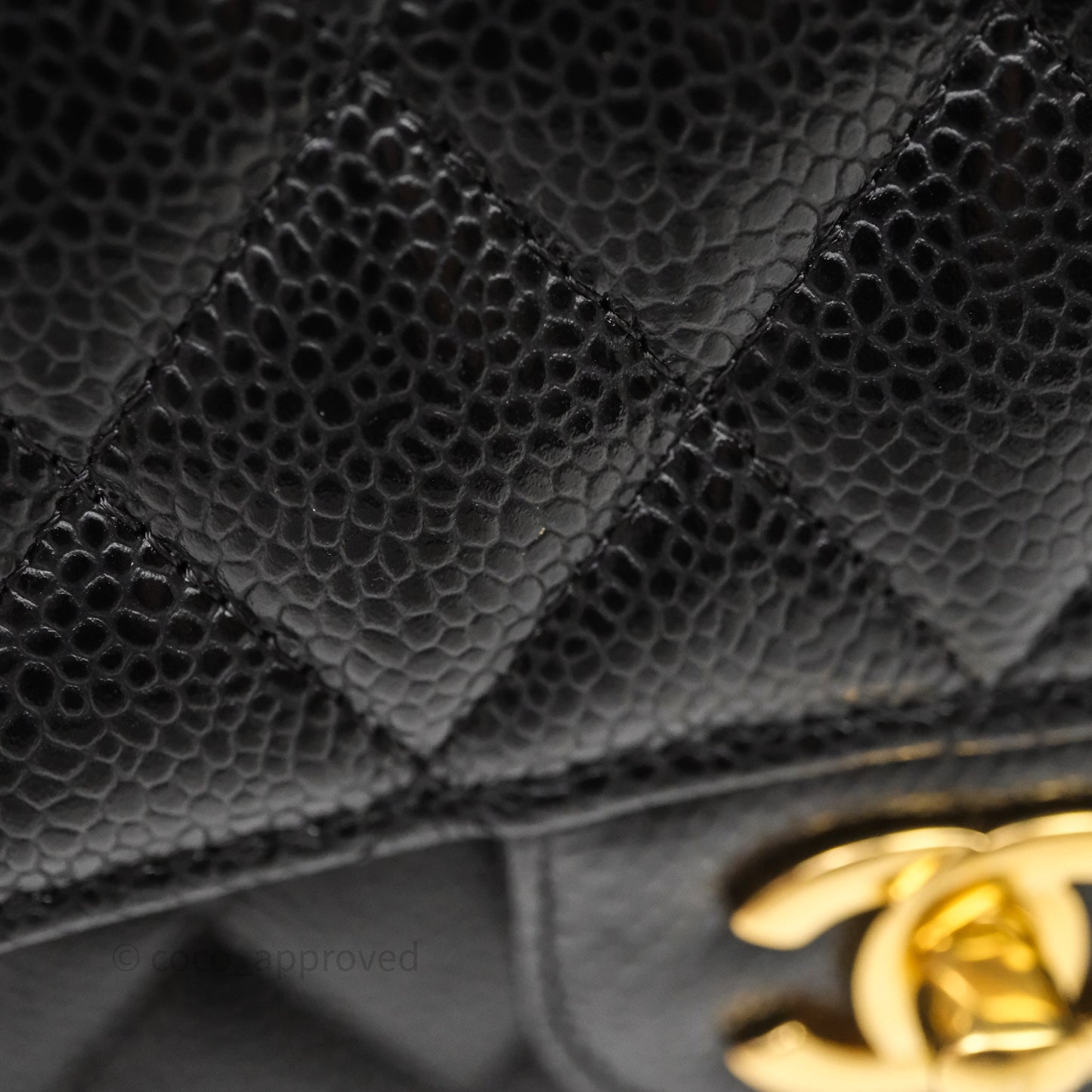 Chanel Small Classic Flap Quilted Black Caviar Gold Hardware