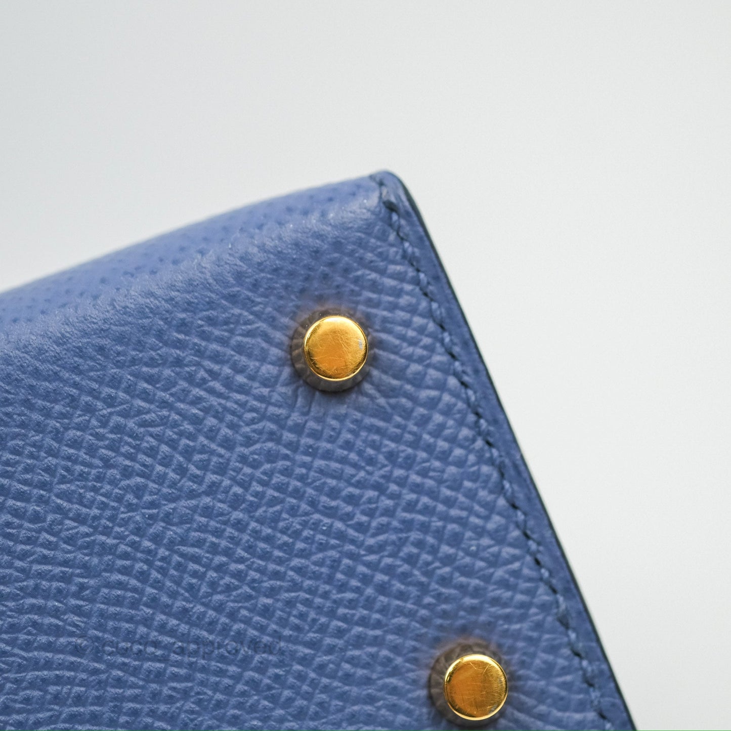 Hermès Mini Kelly II Bleu Brighton Epsom Gold Hardware