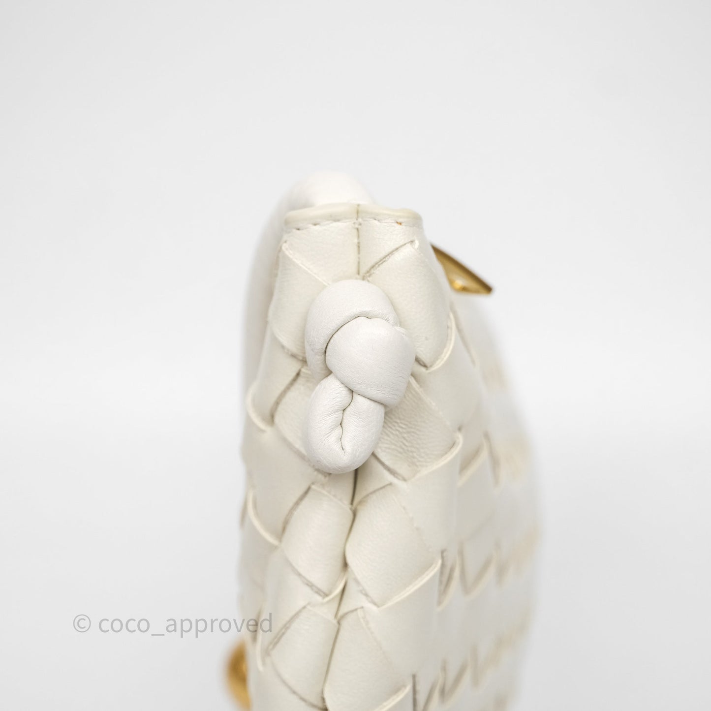 Bottega Veneta Small Turn Pouch Nappa Intrecciato White