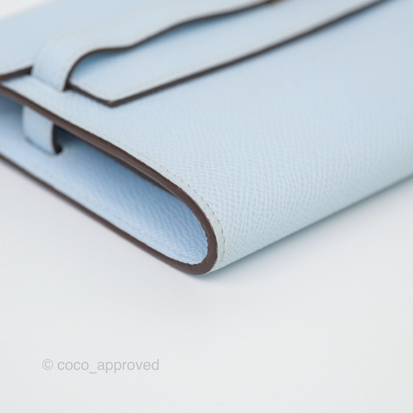 Hermès Kelly To Go Wallet Bleu Brume T0 Epsom Palladium Hardware