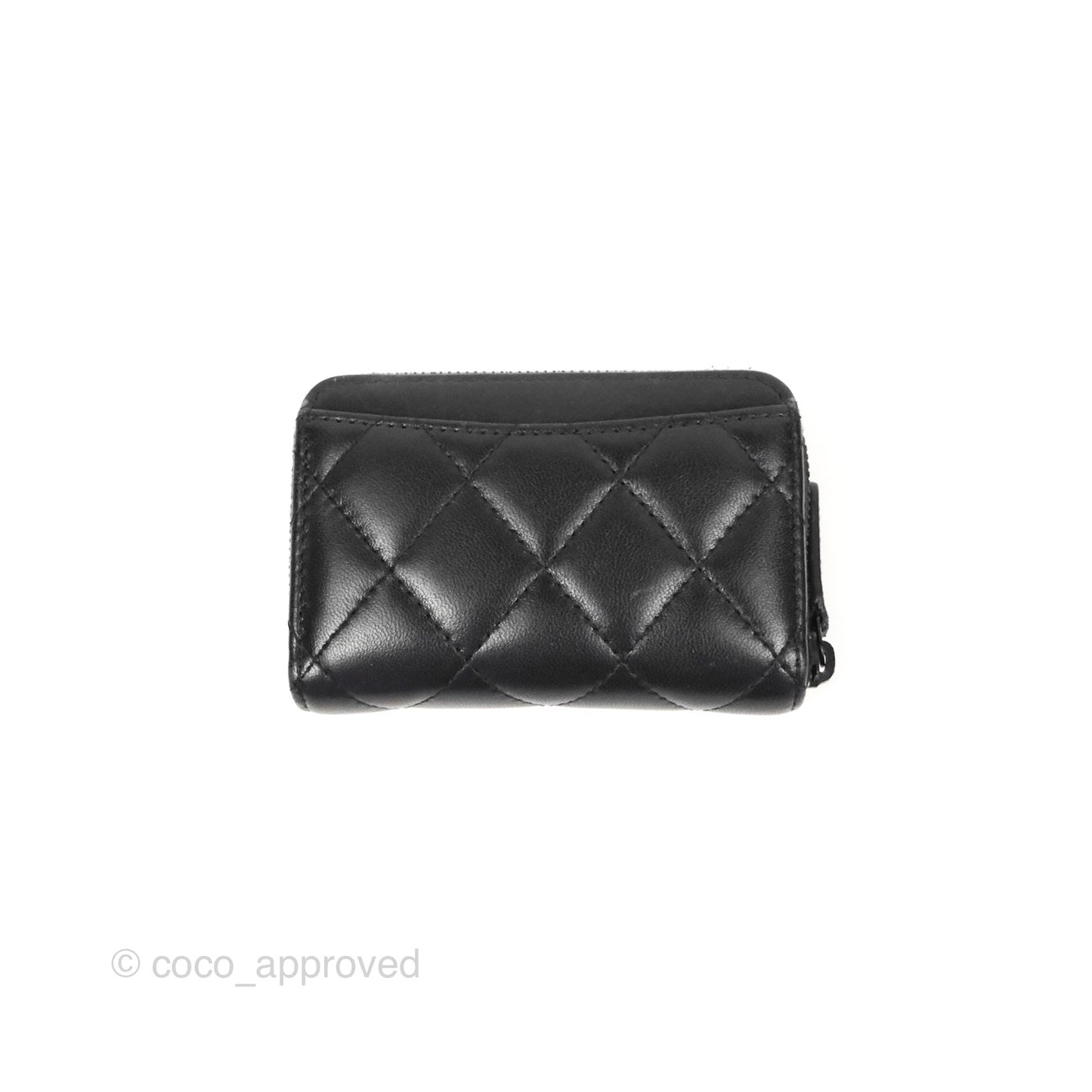 Chanel Classic Zipped Coin Purse So Black Lambskin