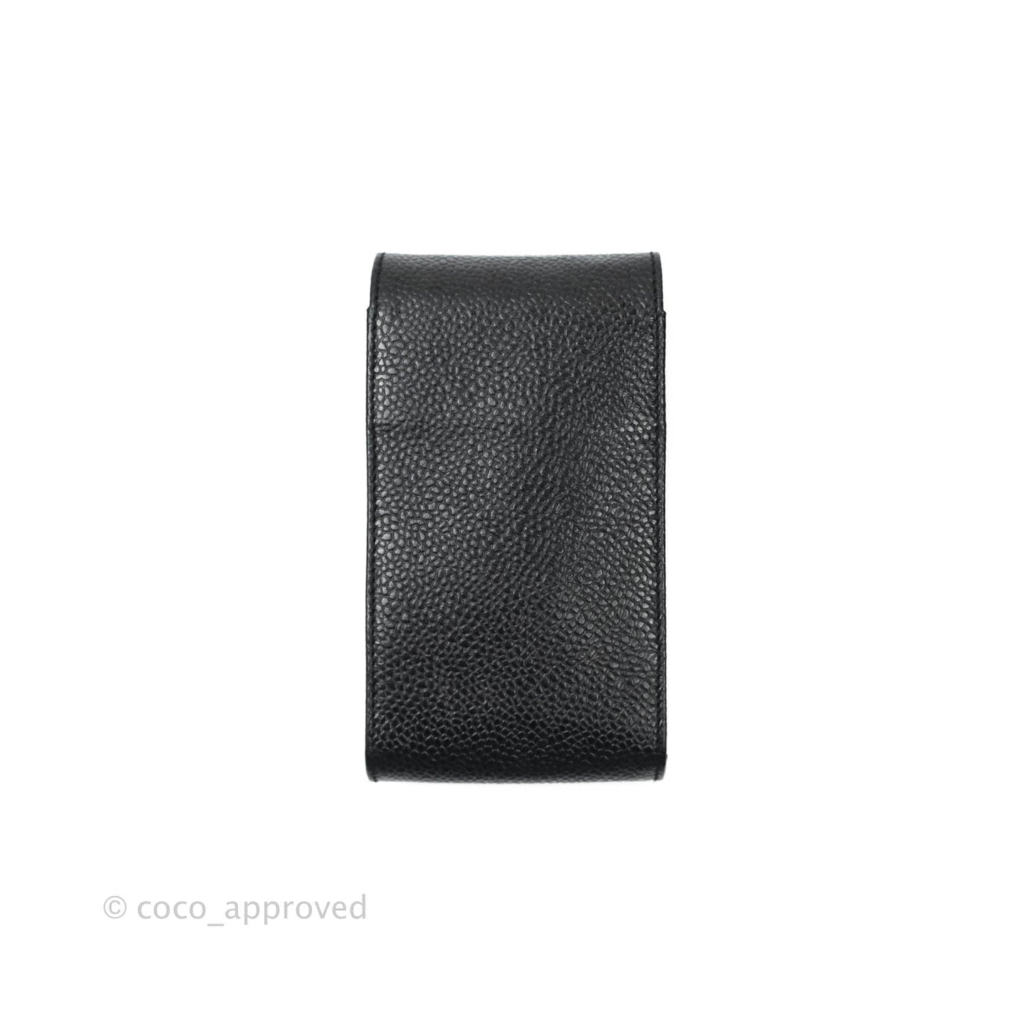 Chanel Vintage CC Caviar Black Phone Case With Chain Gold Hardware