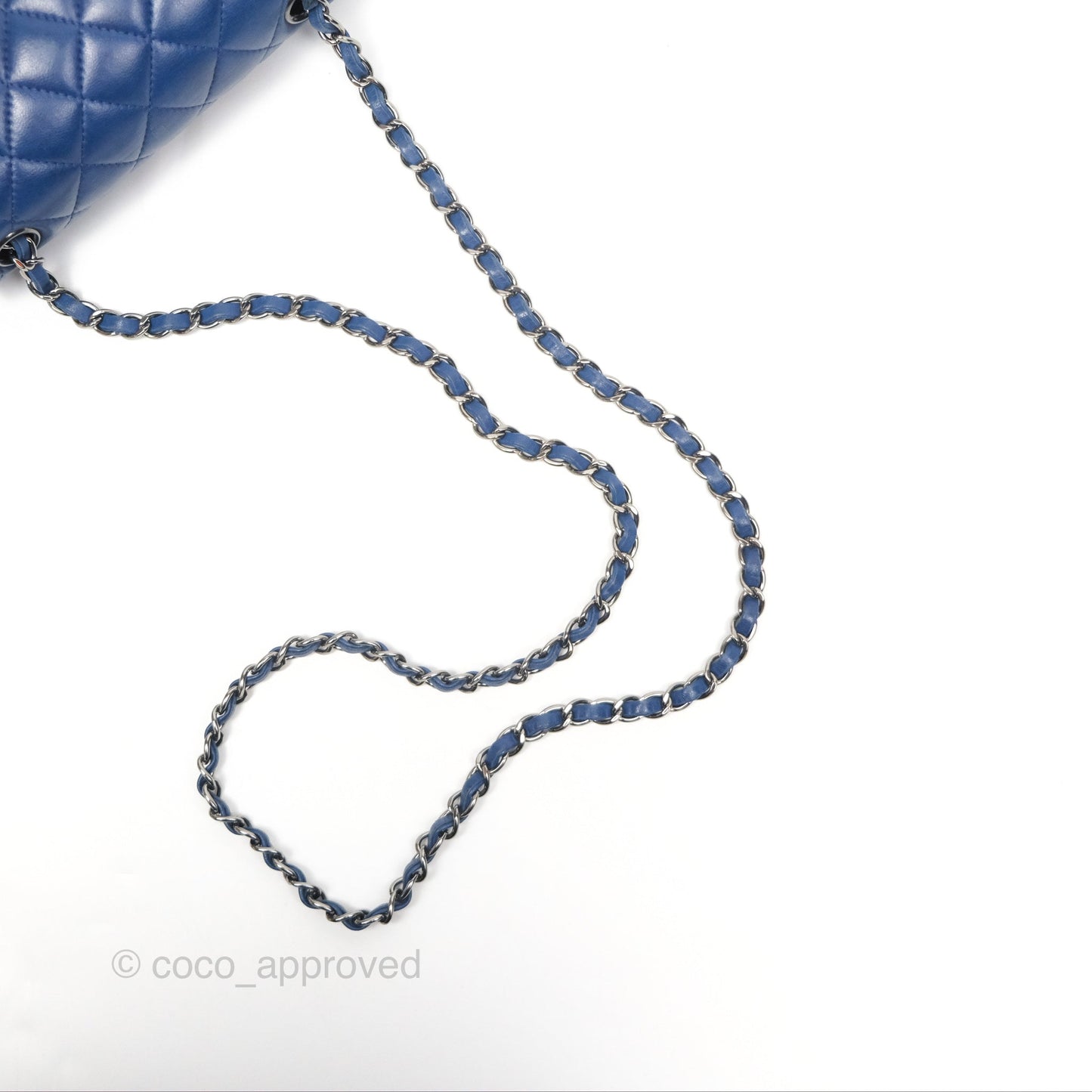Chanel Mini Rectangular Flap Quilted Navy Lambskin Silver Hardware