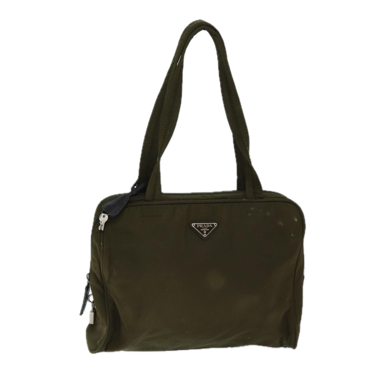 Luxury PradaShoulder Bag Nylon Khaki 71908