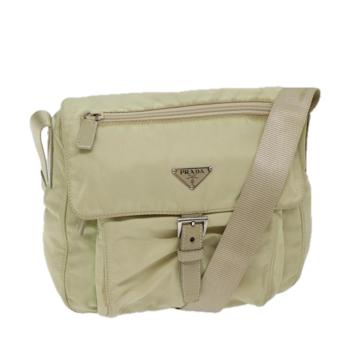 Luxury PradaShoulder Bag Nylon Beige 71909