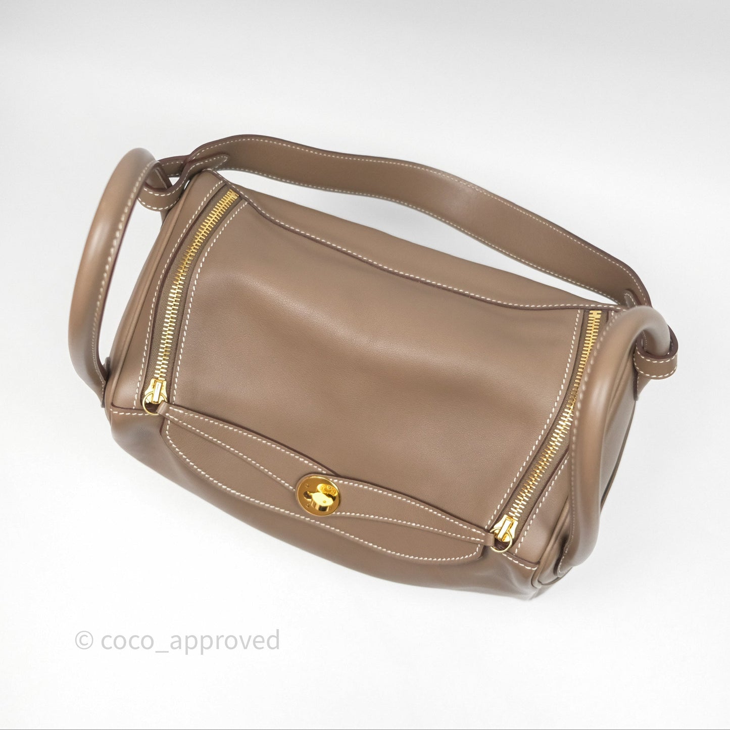 Hermès Lindy 30 Etoupe 18 Swift Gold Hardware