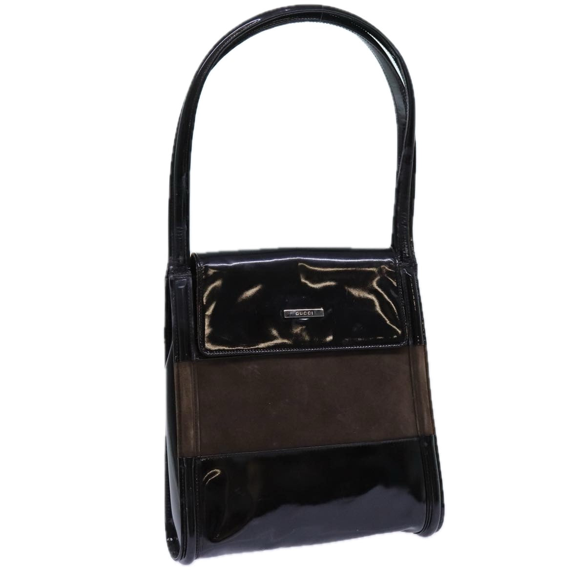 Luxury Gucci Trending 2025 Shoulder Bag Patent leather Brown  71917